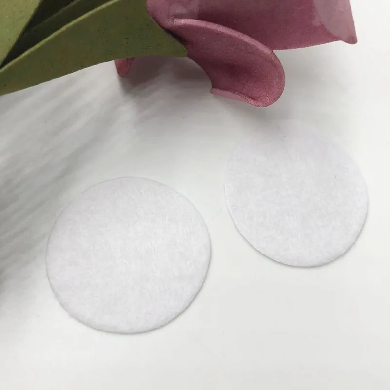 Pack of 50 Black and White Felt Circle Appliques in Various Sizes