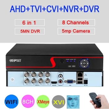 Uberwachungstechnik Nvr Hdr Rekorder 8 Ahd Cvi Cvs Tvi Cvbs 5mp 3mp 1080p Audio Onvif Hybrid H 265 Heimwerker