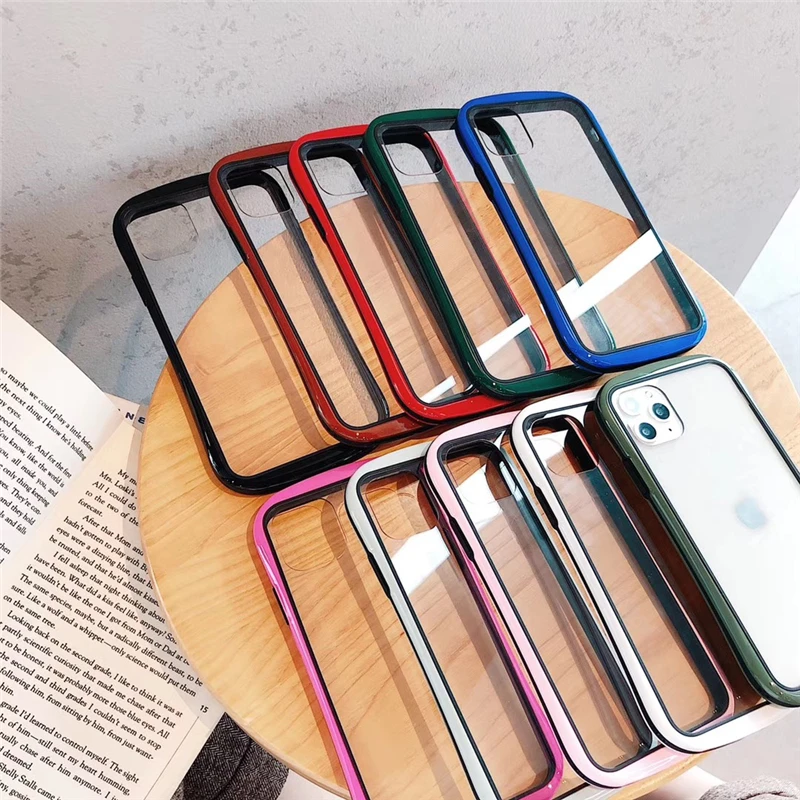 Парный однотонный чехол s Arc для iphone 11promax 6 7 8 Plus X чехол для телефона для iphone XR XS Max милый прозрачный чехол-накладка