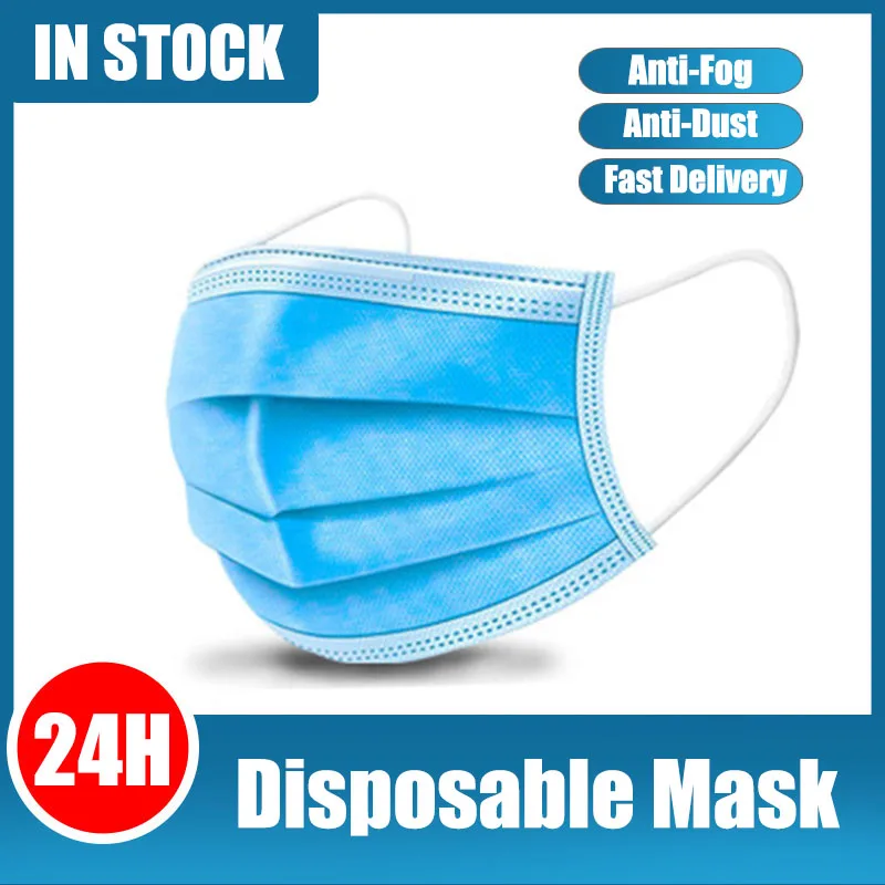 

Hot Sale100 PCS Mask Face Masks 72h Express Delivery Disposable With Earmuff With Earmuff Free Shipping Protect Mask Health