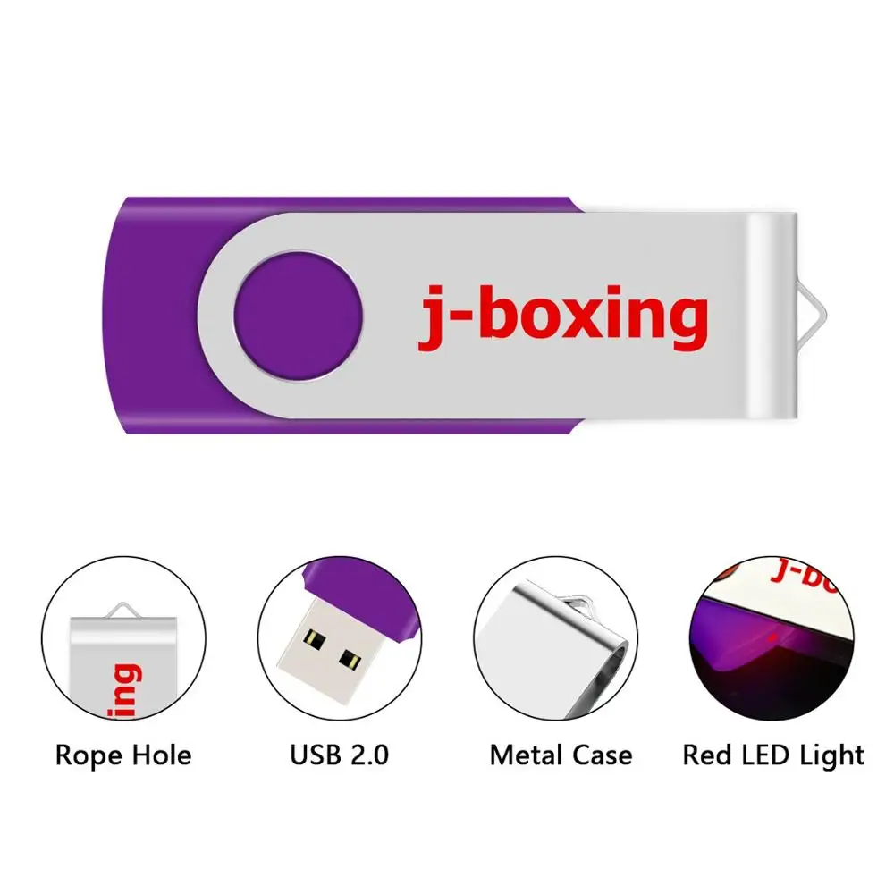 J-boxing 16 Гб Фиолетовый USB флэш поворотный флэш-диск складной Флешка флеш-накопитель для хранения USB карта памяти для ПК Mac USB устройство