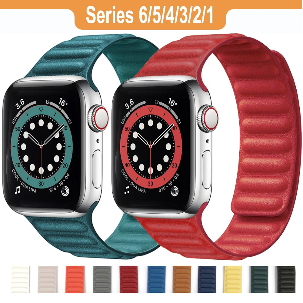 Tali untuk Apple Watch 6 Band 42Mm 38Mm Tali Jam Tangan Loop Kulit  Aksesoris Gelang Sabuk Iwatch Seri 6 SE 5 4 3 40Mm 44Mm|Watchbands| -  AliExpress