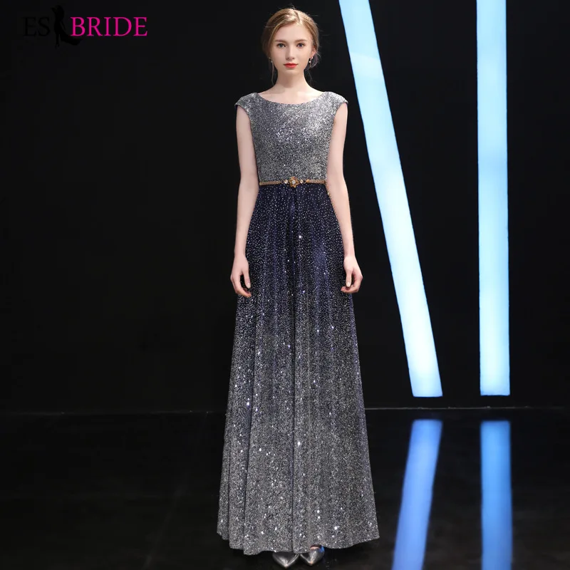 

Evening Dresses Long Sexy A-line Sequin Sleeveless Wedding Guest Gowns Long Formal Gowns