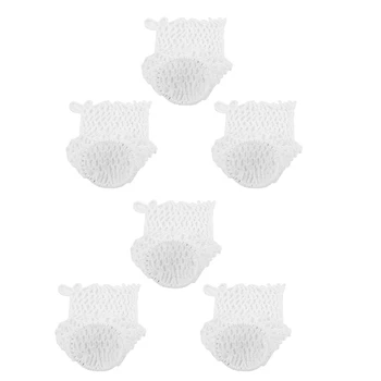

ELOS-6Pcs Snooker Meshes Bag Dirt-Proof Cotton Thread Pool Snooker Pockets Mesh Billiards Table Nets Accessories(White)