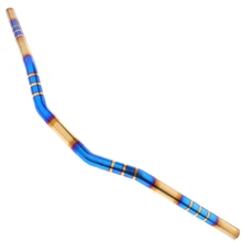 Мото руль 22 мм мотоцикл сопротивление руль из железа, более стойкий и более прочный-синий золотой ремешок