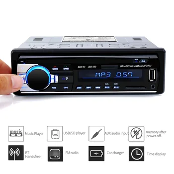 

Car Stereo Receiver 1 Din Car Radio JSD-520 FM Aux Input DVD SD USB 12V In-dash Auto MP3 Multimedia Player Bluetooth Auto Radio