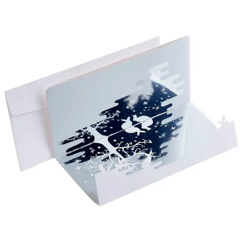 

Holiday Greeting Card Creative New Year Blessing Card Party Invitation Openwork