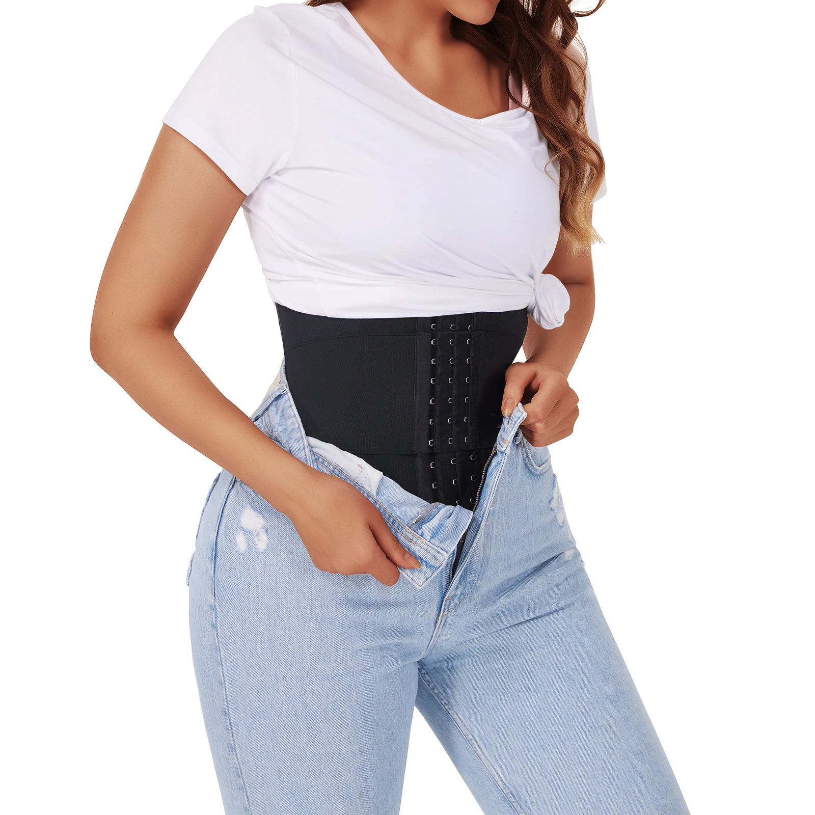 3 Pieces Of Segmented Breasted Snatch Me Up Bandage Wrap Waist Trainer
