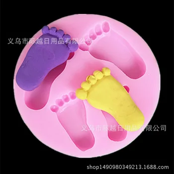 

Baking Tool Large Little Feet Liquid Silicone Mold Cake Tools DIY Chocolate Handmade Soap Mold