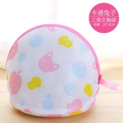 1PCs Clothes Washing Machine Triangle laundry wash bags Bra Aid Hosiery Shirt Sock Lingerie Saver Mesh Net Wash Bag Pouch Basket - Цвет: Rabbit head