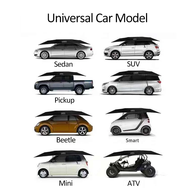 Полностью автоматический зонт с дистанционным управлением 400x210 см защитой от УФ