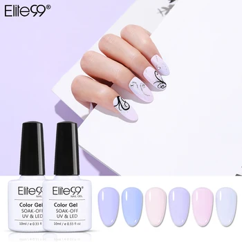 Elite99 10ml Lavendel Farbe UV Gel Nagellack Licht Farbe Hybrid Nagellack Für Maniküre Semi Permanent Emaille Gel farbe