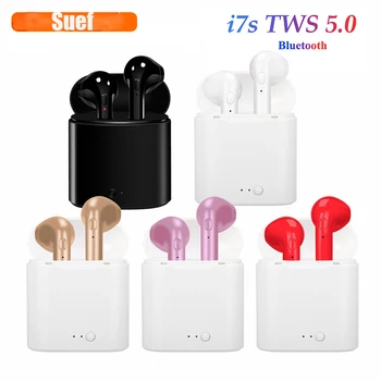

i7s Tws Bluetooth 5.0 Earphone Wireless Headphone Air Earbud Handsfree Headset Airpoding pk i12 i9s tws For iPhone Xiaomi Huawei
