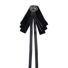 Ручная работа женский колледж Стиль Ретро Воротник галстук-бабочка белая рубашка милый галстук-бабочка Униформа Милая брошь галстук аксессуары для одежды