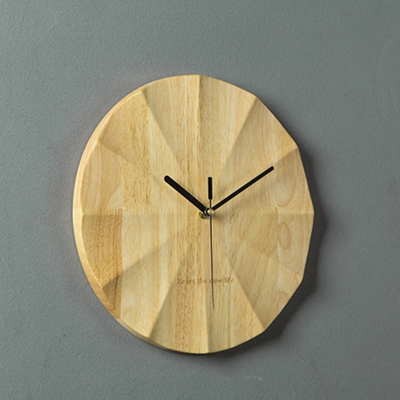 Retro Simple Wood Wall Clock Nordic Living Room Decorated Bedroom Creative Modern Mute Clock Art Modern Clocks Home Decor