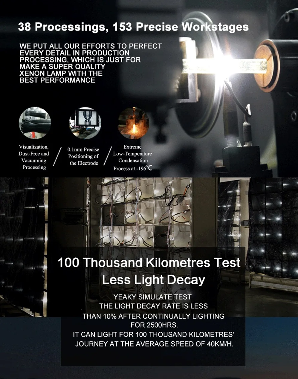 SUKIOTO Yeaky HID Xenon Bulb D1S D2S D3S D4S 4500K 5500K 6500K D2R D4R Xenon 35W Yeaky 3800LM Auto Car Headlight Bulbs (17)