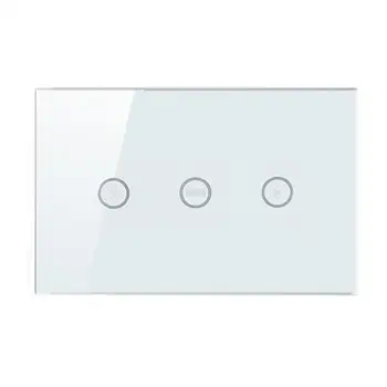 

US Switch Alexa WiFi Curtain Switch Smart Google Home Glass Panel Curtain Wall Switch Smart Scene Voice Control Touch Switch