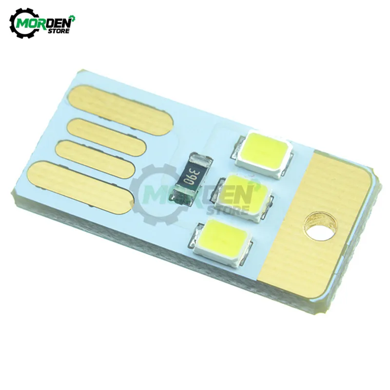 Mini LED Night Light 5PCS Pocket Card USB Power 0.2W Bulb Book Light For Laptop PC Powerbank