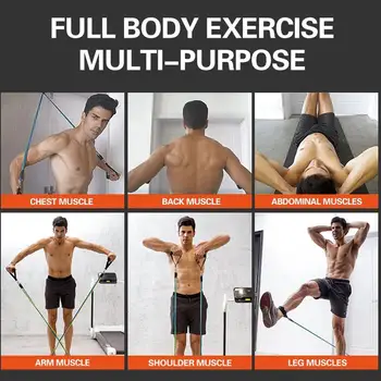 

Tension Band Practical Durable TPR Muscle Training Equipment Elastic Rope Removable Chest Expander Puller Stretch Arm Apparatus
