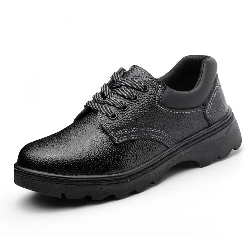 Новинка года; Рабочая защитная обувь унисекс; мужские рабочие ботинки со стальным носком; Нескользящая дышащая защитная обувь из ПУ - Цвет: black 1