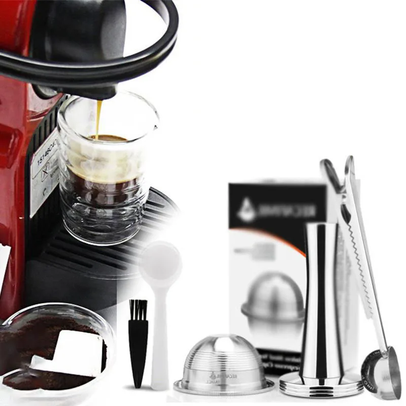 Капсулы с кофе из нержавеющей стали набор фильтров для Nespresso Vertuo для машин Vertuo Plus