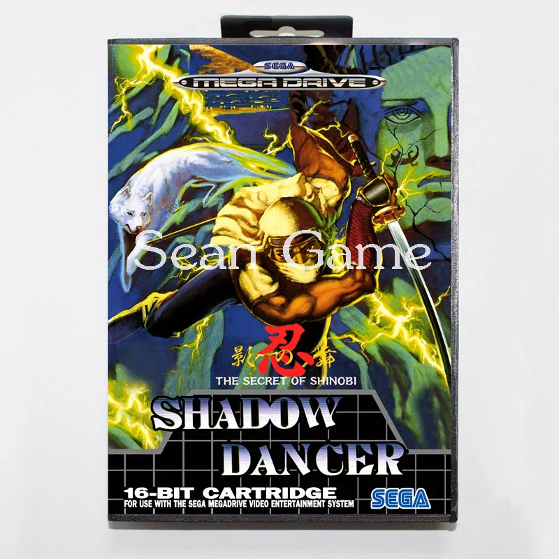 Престационарная 16 битная игровая карта Elevata MD для Sega Mega Drive Shadow Dancer_2 чехол в