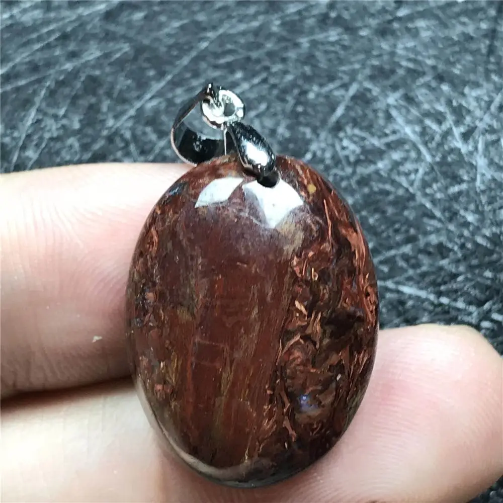 Подвеска из натурального красного пьестерсита для женщин и мужчин овальные