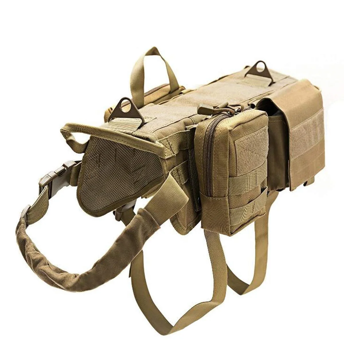 

Pet Harnesses Tactical Service Dog Vest Waterproof Molle Nylon Military Dog Harness Vest for Medium Large Dogs Outdoor Training