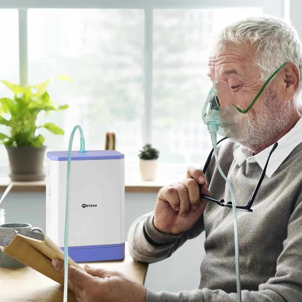  Portable Home Oxygen Generator Medical Machine 3L/Min Li Battery oxygen Concentrator With Nasal Can