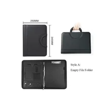 A4 Portable File Folder with Calculator Binder Organizer Manager Office Document Pad Briefcase PU Leather Padfolio Bag Customize