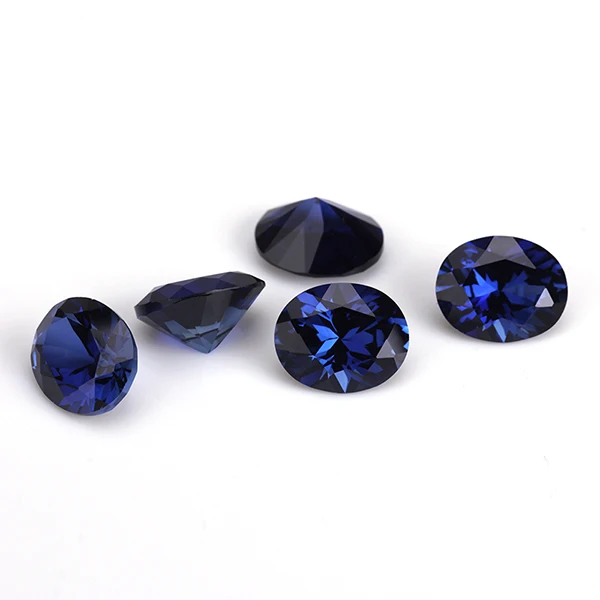 34# 5*7mm Blue Corundum For Loose Corundum For Jewelry Marking 5pcs/bag DIY Making