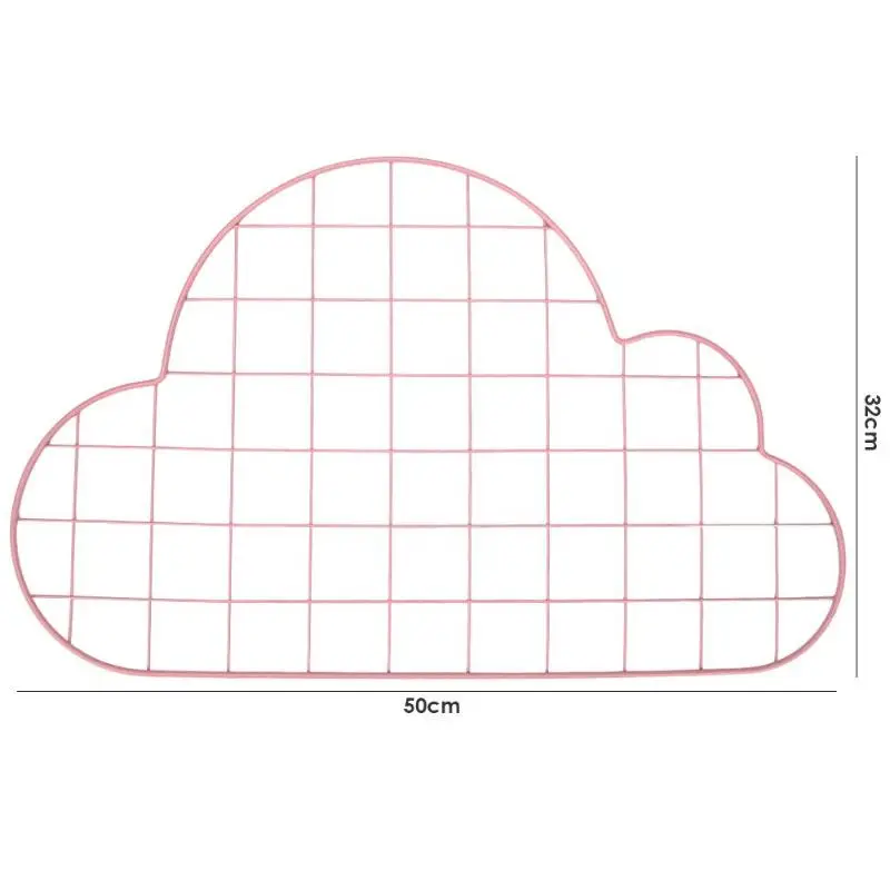 Металлическая Рамка сетка рамка подвесной Железный арт украшение девушка сердце облако красивый и элегантный дисплей настенный фото настенный - Цвет: Розовый
