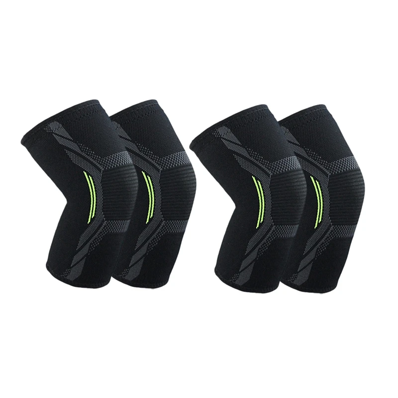 2 Pcs Breathable Basketball Football Sports Kneepad High Elastic Volleyball Knee Pads Brace Training Knee Support Protect, S& M