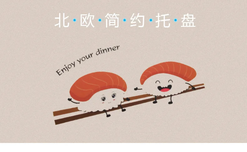 Arsto Wheat Fiber Tray Rectangular Household Cartoon Plastic Plate Dish Multi-Purpose Plate Fruit Plate Wholesale
