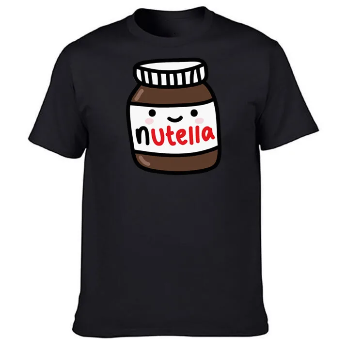 Новинка 2019 футболка унисекс премиум класса Nutella Jar Kawaii дизайн одежды новая летняя