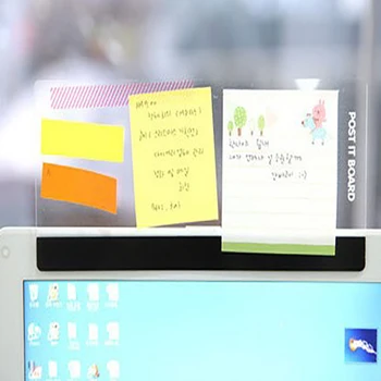 

Monitor Message Memo Board for Sticky Note Transparent Name Card Phone Holder Desktop Plastic Holder Stationery
