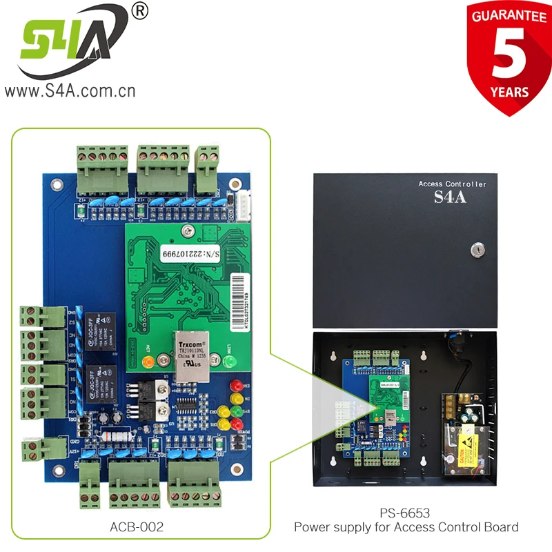 Плата контроллера доступа Ethernet для 2 дверей плата к сети и считывания карт RFID SDK