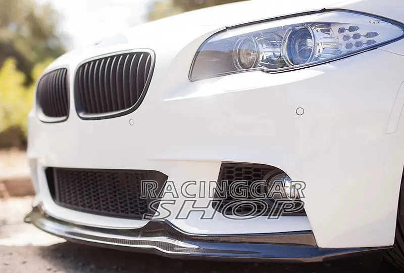 AK Style Real Carbon Fiber Front Lip Spoiler For BMW 5-SERIES F10 MTech Msport Front Bumper 2011UP