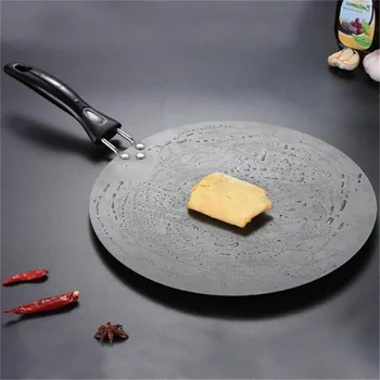 

SEAAN 30cm Kitchen Griddle Pan Non-stick Grill Cast Iron Omelet Crepe Round Cookware Pancake Pan