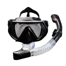 Разделяющие очки дыхательная трубка набор Сноркелинг самбо силиконовая противотуманная маска полностью сухая маска для дайвинга для взрослых