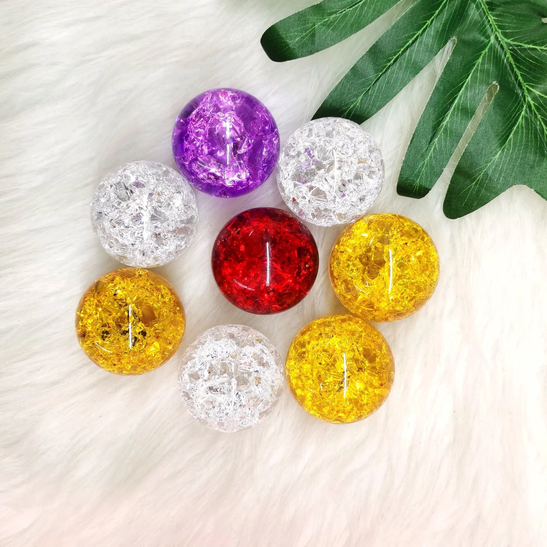 Красочный 7 Радужный красивый уличный комнатный пламя Пальмовая камень сфера для