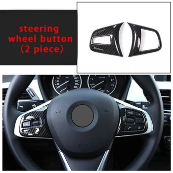 

For BMW new X2 F39 carbon fiber steering wheel button molding trim 2pcs