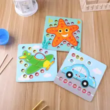 Деревянная забавная 3D головоломка бусина с зажимом развивающая игрушка для детей подарок цветная форма когнитивные игрушки деревянные головоломки игрушки