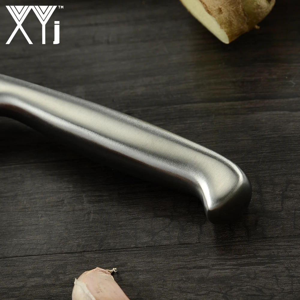 XYj кухонные ножи из нержавеющей стали ножи Набор ножей, столовые приборы для очистки овощей утилита Santoku шеф-повара нарезки хлеба кухонные инструменты аксессуары