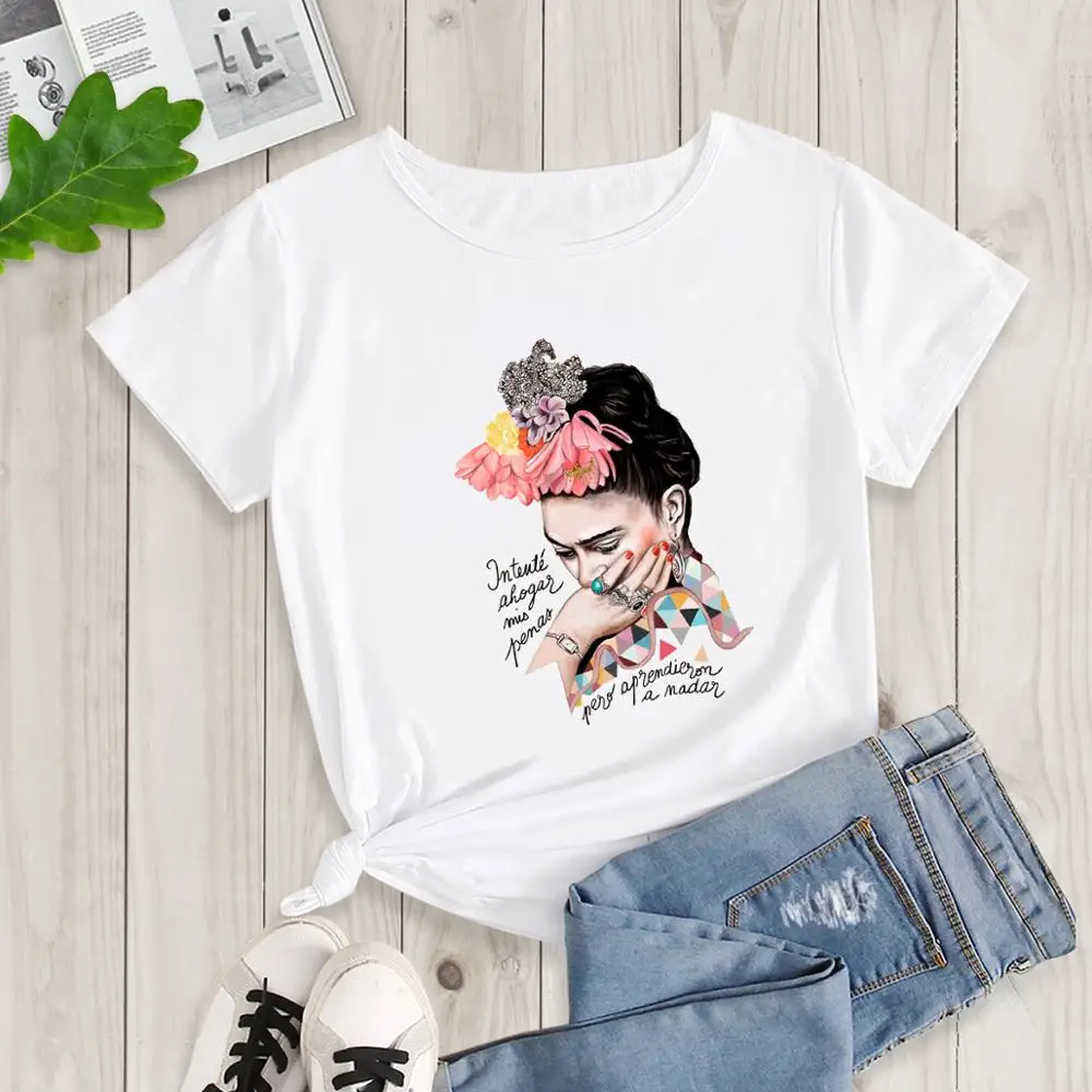 Camiseta Mujer Camisetas pantalón corto Casual manga Camiseta con cuello redondo Camiseta De Mujer Camisetas Camiseta femenina Mujer Tops