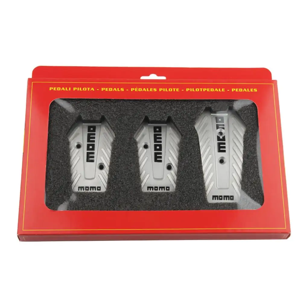3PCS/Set Manual Car Brake Pedals Aluminum Non Slip Car Universal Racing Pedals Brake Foot Interior Parts Accessories