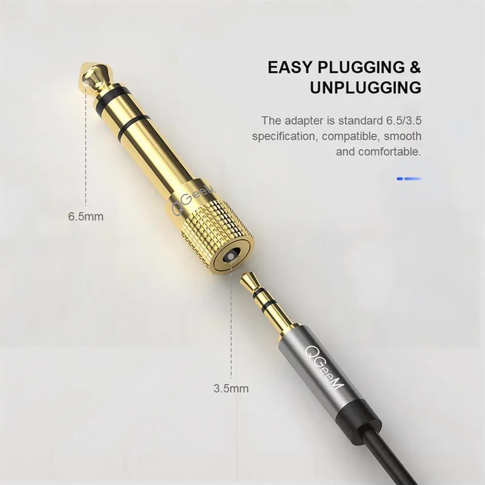 

Jack 6.5 6.35mm Male Plug to 3.5mm Female Connector Headphone Amplifier Audio Adapter Microphone AUX 6.3 3.5 mm Converter