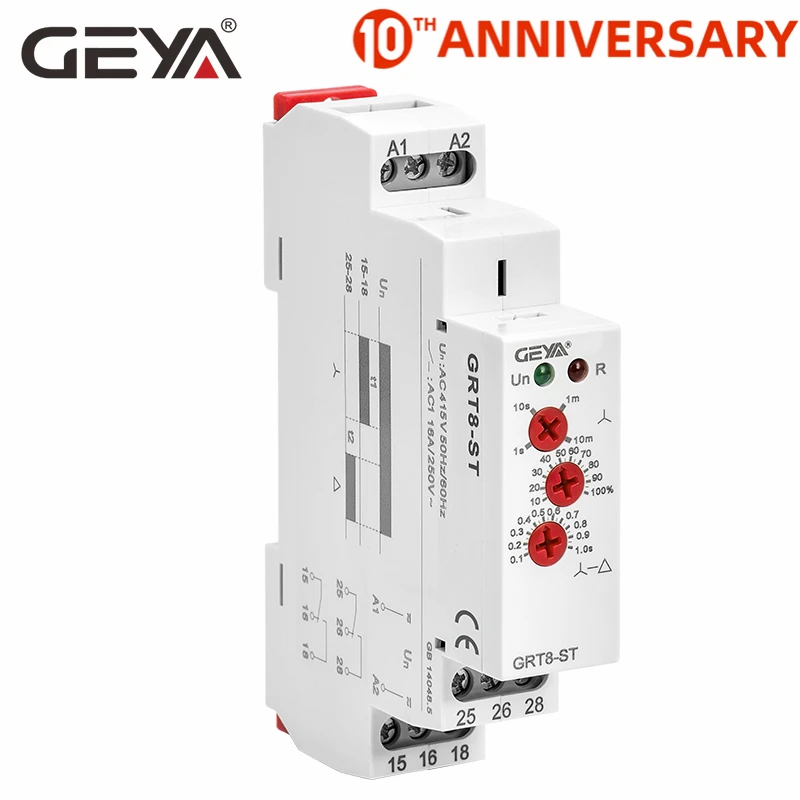 Motor de Arranque Frete Grátis Geya Atraso no Motor Estrela Delta Temporizador Macio Starter Ac230v 415 v ac – Dc12v-240v Relé Grt8-st