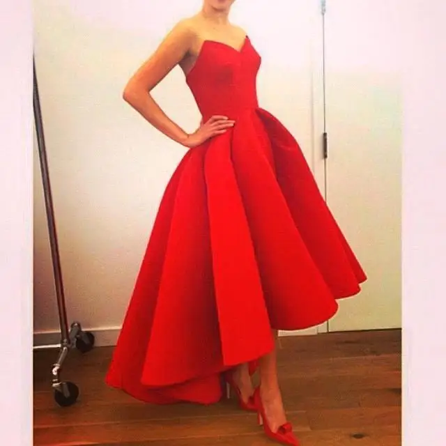

Custom-made Fashion Party Prom gown 2015 Sweet 16 Short Red Homecoming High Low Short Front vestido de festa bridesmaid dress