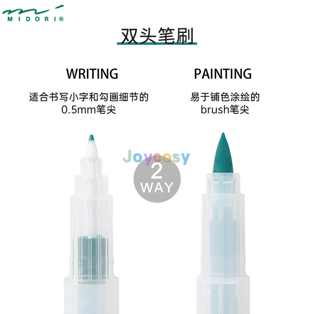 Japan MIDORI Coloring with Watercolor Pens for Children's Painting Art  Supplies Colorful and Bright Drawing Set